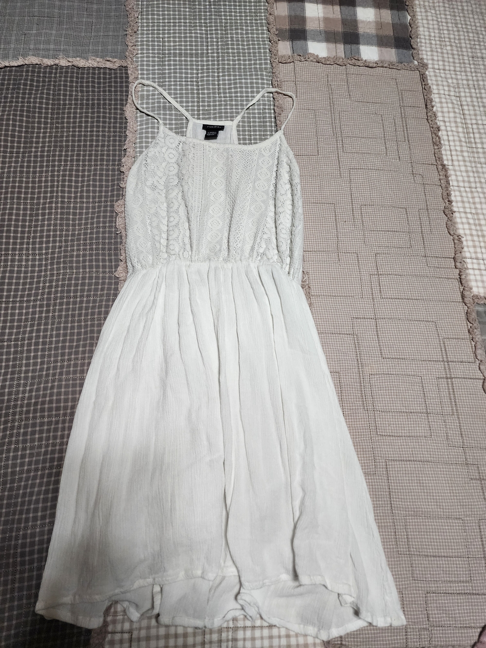 Rue21 White Lace-Front Mini Dress